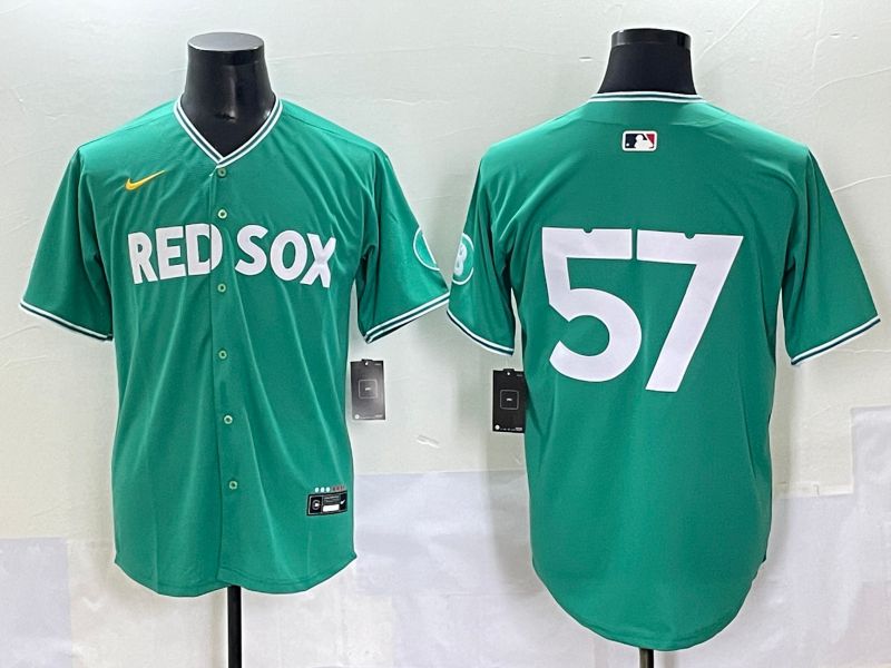 Men 2025 Boston Red Sox #57 No Name Dark Green Joint Name Nike MLB Jersey style 1